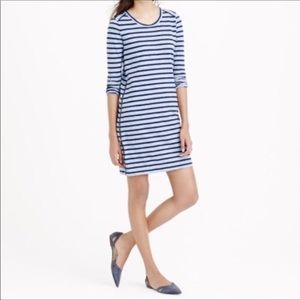 J. Crew Striped Side Zip T-Shirt Dress